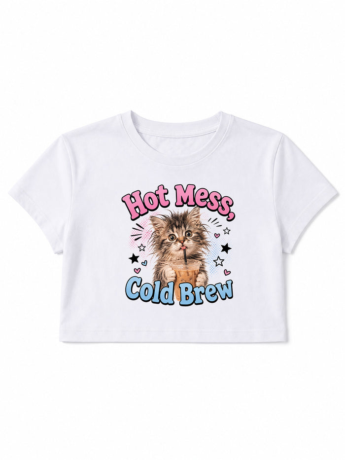 Hot Mess Cropped Tee